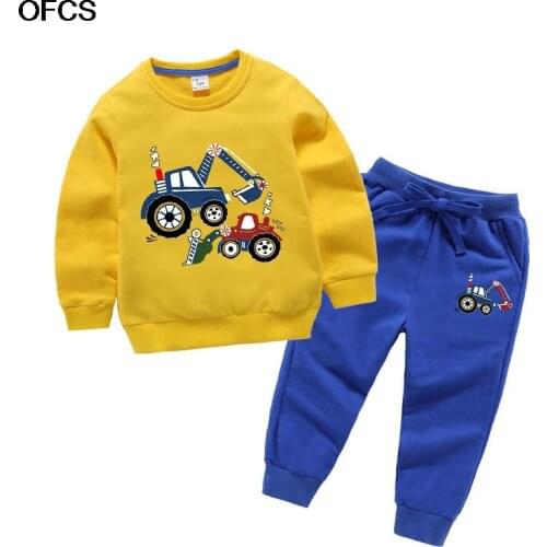 Children Sets Baby Boy Clothing Set Autumn Kids Tracksuit Cartoon Sweatershirts & Casual Pants 2pcs Sports Suits Cotton Clothes