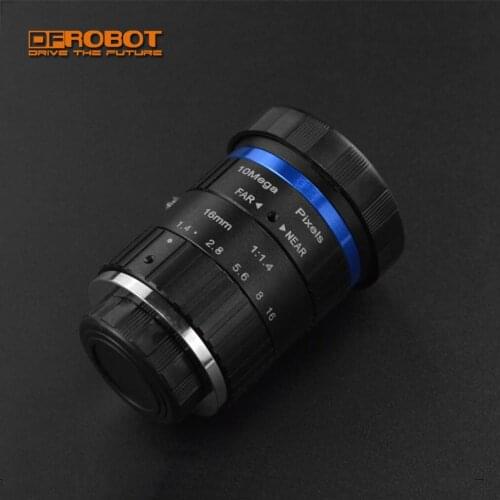 DFRobot 16mm Industrial Telephoto Lens F1.4 to F16 Adjustable aperture for Raspberry Pi High Quality Jetson Nano 12.3MP Camera