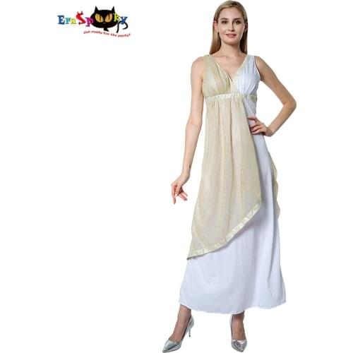 2019 Women Sexy Greek Goddess Cosplay Medieval Roman Lady Gown Egyptian Robe Costume Halloween Party Fancy Dress For Adult