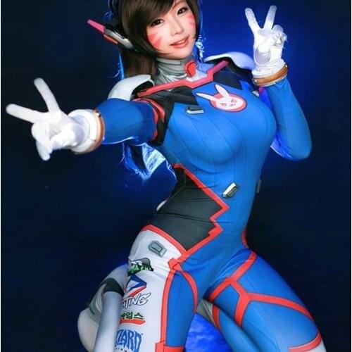 D.VA Cosplay Costume Hana Song dva Plugsuits Zentai Bodysuit Adults Kids