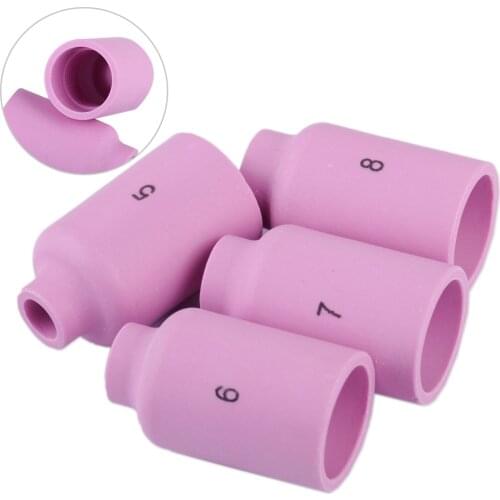 LETAOSK 4pcs Ceramic Cup Nozzles 10N49 10N48 10N47 10N46 Fit for WP17 18 26 TIG Welding Torch ToolAccessories