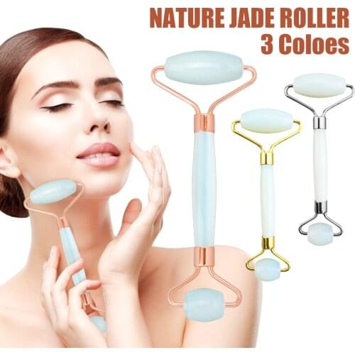 Natural Opal Face Lift Massager Crystal Roller Facial Massage Relaxation Jade Roller Stone Women Beauty Skin Tool