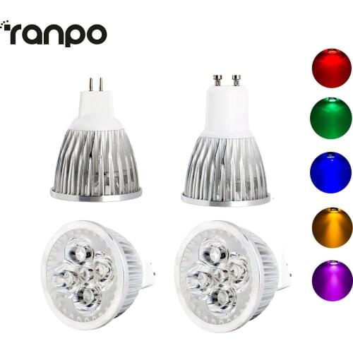 Non-Dimmable LED Spotlight Bulb GU10 MR16 9W 12W 15W 110V 220V 12V Lamp Red Blue Green Yellow Purple LED SPOT Light