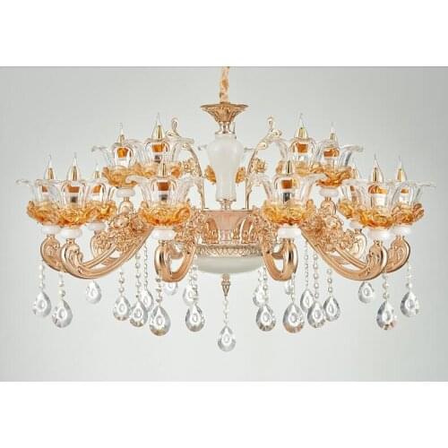 New crystal lamp living room lamp modern minimalist villa dining room lamp bedroom simple European lamps