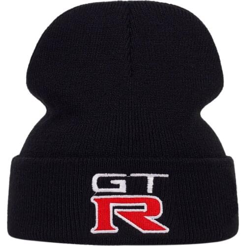 New Nissan GTR Embroidered Winter ski Hat Beanie Knit warm Hats Skullies Beanie Hat Hip Hop Outdoor Hats Men Women Wool Hats