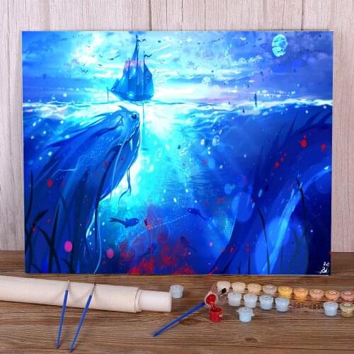 Scenery Hunters Paint By Numbers Set Oil Paints 50*70 Oil Painting Home Decoration For Adults For Drawing Wholesale Art