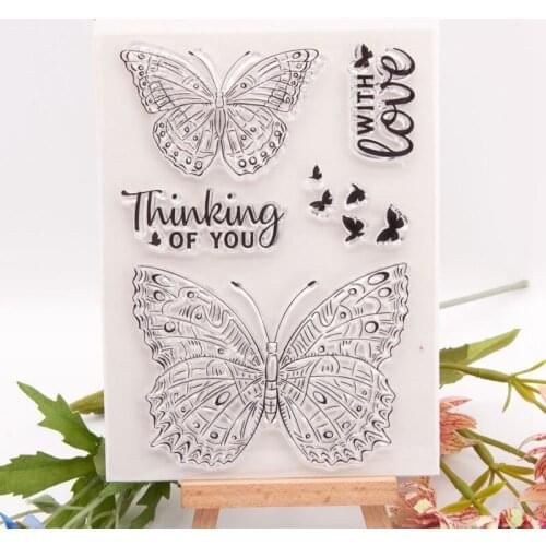 Butterfly Clear Transparent Rubber Stamp Seal For DIY Stationery Scrapbooking Card Making Album Decoroation Supplies