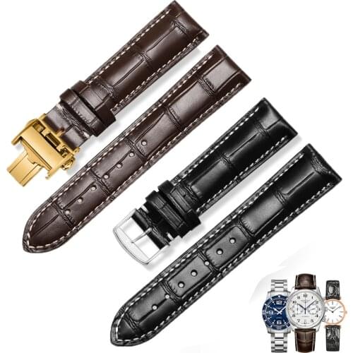 Calfskin Watch Band for Longines Masters Collection Watch Strap Belt Bracelet Cowhide Leather 13 14 15 18 19 20 21 22mm Strap