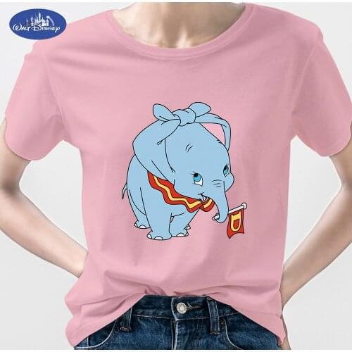 Dumbo Disney Woman Shirt Womens Clothing Brands T-Shirt Summer Spain Popular Girl Aesthetic 90S Harajuku Ropa Oversized Mujer