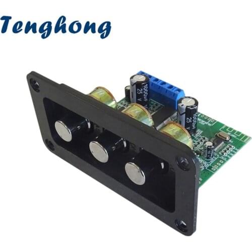 Tenghong Bluetooth 5.0 8Ohm Power Amplifier Audio Board 26W*2 2.0 Stereo Sound Amplifiers DC12-24V With Treble Bass Adjustment