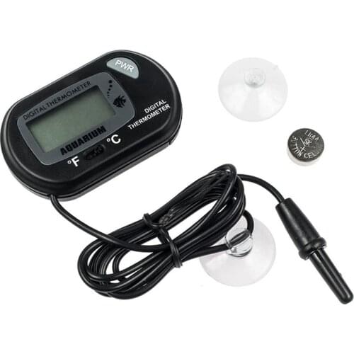 Aquarium Thermometer LCD Digital Thermometer Suction Cup Fish Tank Water Terrarium Temperature for Fish Reptiles Lizard