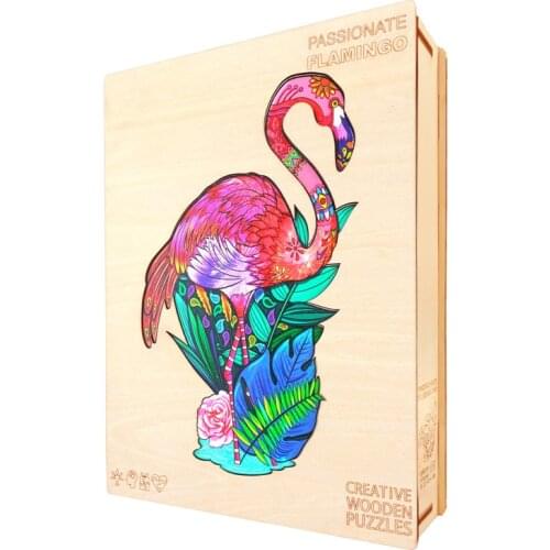 Unique Wooden Animals Puzzles Bird Rainbow Wooden Jigsaw Puzzle For Adult Children Educational Toys 3D Wooden Puzzle Games Gifts