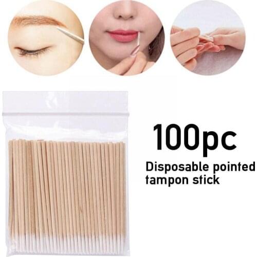 Cotton Swab Stick Disposable Tattoo Wooden Single Wooden Hygiene Eyeliner Swab Small Cotton Stick P7A7
