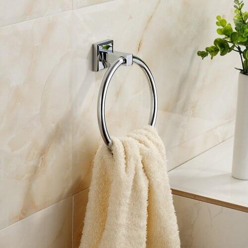Vidric simple all-copper bathroom towel ring European-style personalized bathroom hardware pendant towel racks