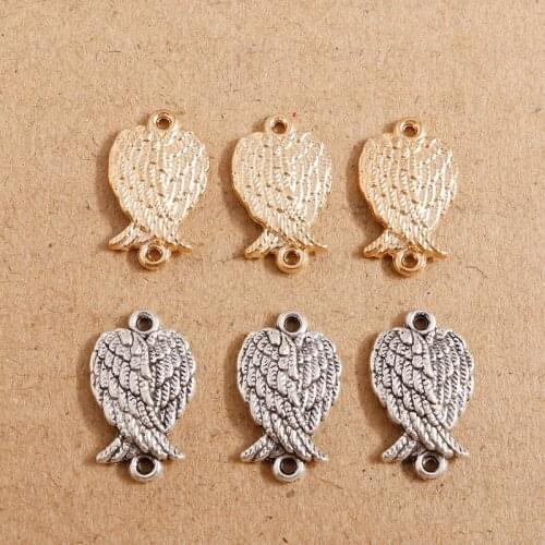 20pcs Sea Fish Tail Charms Ocean Pendants for Necklace Bracelets Connector Jewelry Making DIY Handmade Accessories Craft 11*19mm