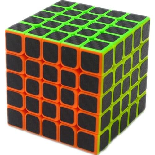 ZCUBE 5x5 Carbon Fiber Sticker Magic Cube Puzzle 5x5x5 Speed Cube Magic Cube Puzzle Gift Educational Toy for Children