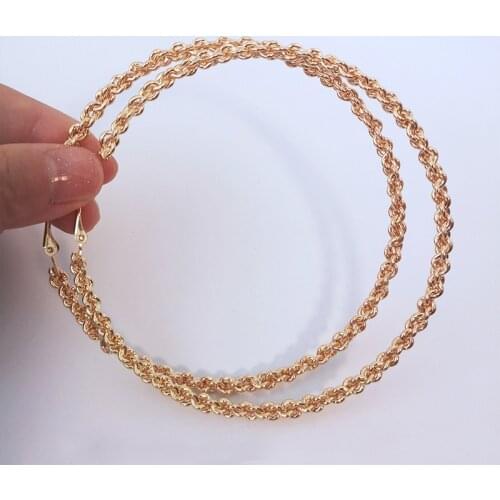 BLIJERY New Punk Exaggerated Big Hoop Earrings for Women Statement Jewelry Chain Linking Circle Earring Loops Boucles d'oreilles