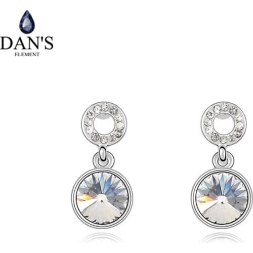 DANS ELEMENT 6 Colours Austrian Crystals crystal Stud earrings for women New Sale Hot #98493