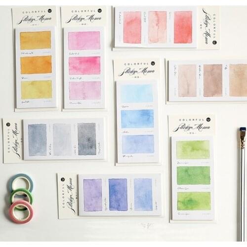 1PCS Cute New Colour Memo Pad Paper Post Notes Sticky Notes Notepad Stationery Papeleria Office School Supplies