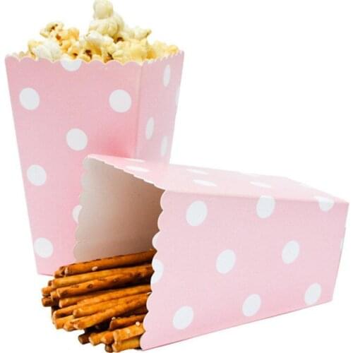 12Pcs/lot Wedding Party Table Decoration Chevron Paper Popcorn Boxes Baby Shower Birthday Party Decorations Event Party Supplies