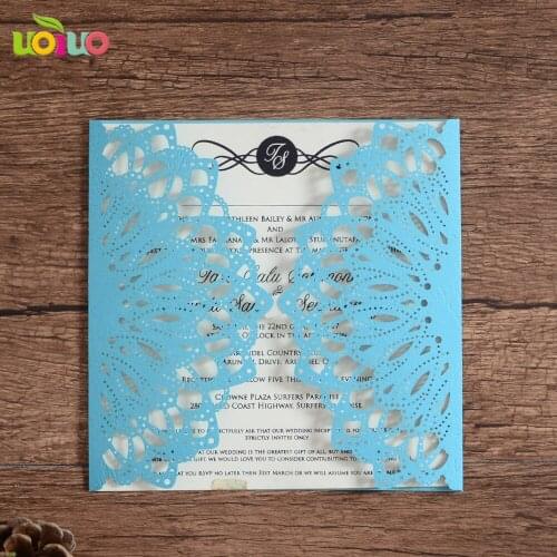 20Pcs Wedding Invitation Card Romantic Wedding Party laser cut Invitation Card