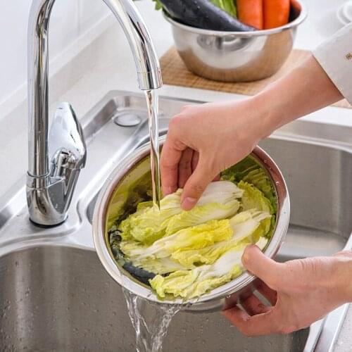 2018 New Thicken Deepen Stainless Steel Bowl Big Basin Egg Beating Pan Mixing Bowl Kneading Basin Fermentation Pot Tools