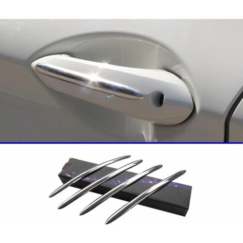 4pcs For BMW 5 Series f10 525 530 520Li 2010-2015 Stainless Steel Car Door Handle Trim Strips Sticker Car Accessories