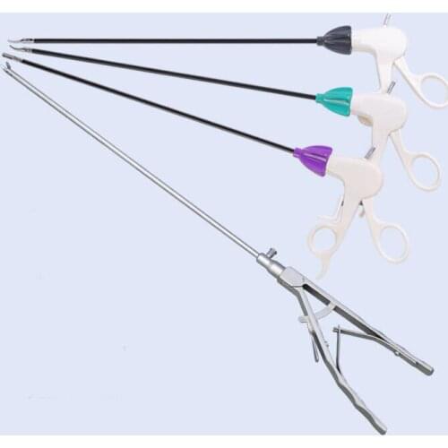 4 pcs Laparoscopic surgery simulation training tools needle holding forceps curved separation plier grasping forceps scissors