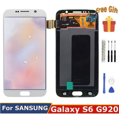 5.1" Amoled Replacement Digitizer Assembly Parts for SAMSUNG GALAXY S6 G920 LCD SM G920F G920F G920FD Full Panel Touch Screen