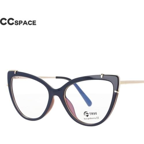 51110 Tr90 Plastic Titanium Womens Cat Eye Anti-Blue Light Glasses Frame Luxury Optical Fashion Di Computer Eyeglasses