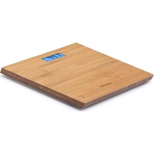 Bamboo Slim Digital Fat Scale LCD Screen Elegant Design Tempered Glass Great Quality Made in Turkey