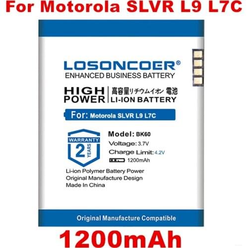 BK60 battery for Motorola SLVR L9 L7C W510 A1800 L71 L72 A1600 E8 EM30 V750 i425e Q700 i290 i296 EX115 EX112 V3 maxx L7e L7i Z6C