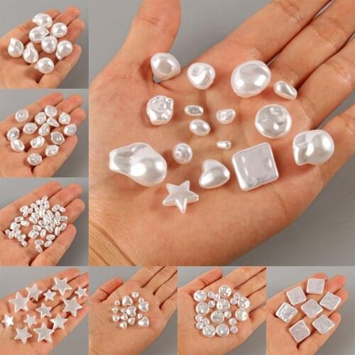 10-50pcs Imitation Baroque Pearls Irregular Beads For Women Jewelry Needlework DIY Necklaces Punk Earrings Pendants Accessories