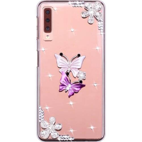 3D Bling Glitter Flower Case For Samsung Galaxy A21S Note 20 Ultra A01 M31 M21 M11 A70E S10 S9 S8 Plus S10 Lite S7 S6 Edge Plus