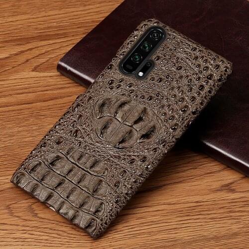 Genuine 3D Crocodile Head Phone Case For Honor 20 Pro 10i 20i 30S 30 Pro 10 9 Lite For 10X 9X 8X Note 10 V30 Pro V20 V10 V9