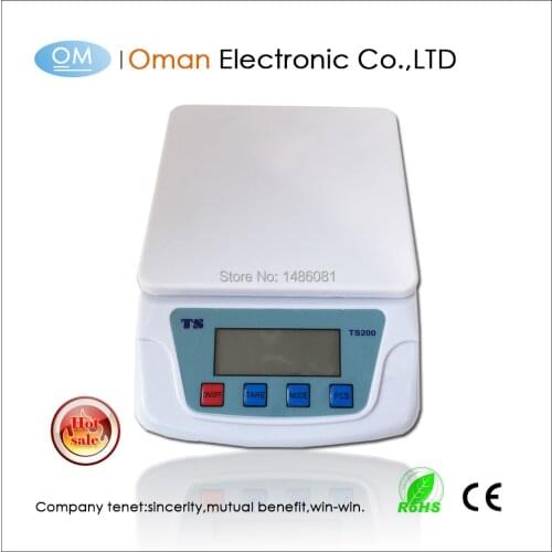 Oman-T200 digital kitchen scales 5kg 1g household scale 10kg scales with tare funtion blue scale