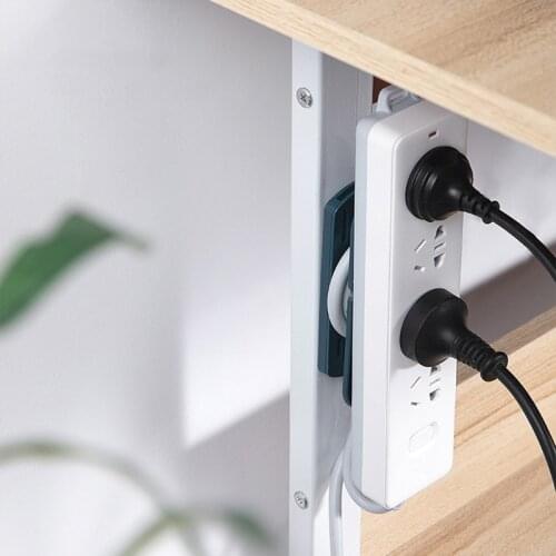 Socket Retainer Punch-Free Power Strip Holder Wall Sticker Plug Fixer Wire Storage Paste Type Router Rack Hanging Without Trace