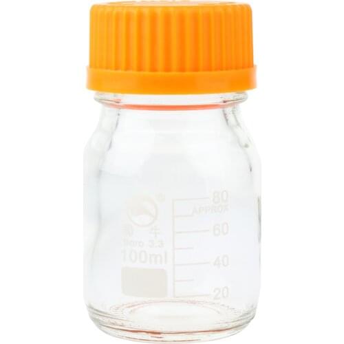 Laboratory Reagent Bottles, Clear Glass, Wide Mouth, 3.5Oz/8.75Oz/17.5Oz/35 Oz