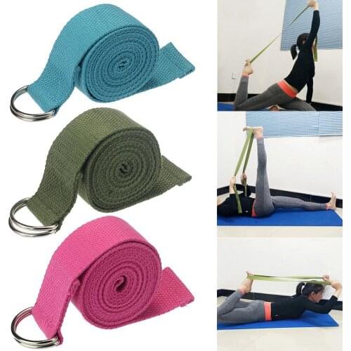 Fitness Bands Yoga Belt Women Yoga Stretch Strap Multi-Colors D-Ring Belt Fitness Exercise Gym Rope Figure Waist Leg Resistance