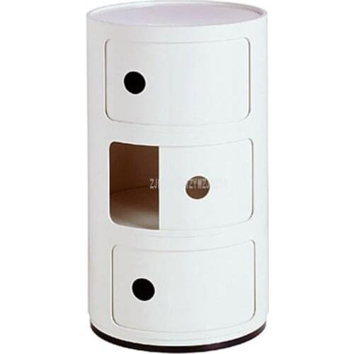 Minimalist 3 Layer Nightstands Nordic Modern ABS Living Room Bedroom Bedside Cabinet Simple Bedside Storage Cupboard Furniture