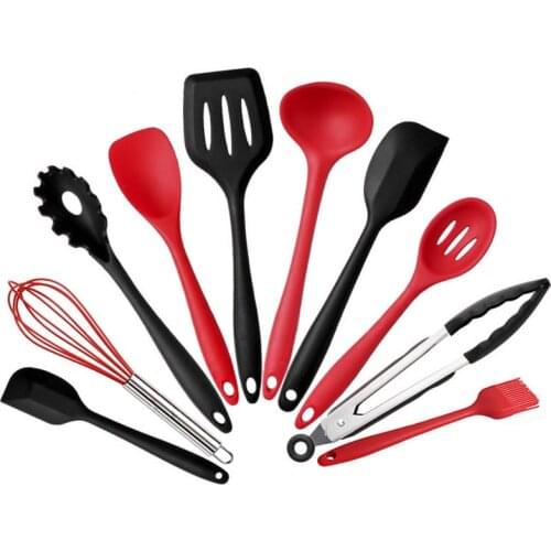 1PC Silicone Utensil Set Non Stick Heat Resistant Spatula Tongs Turners Ladles Set for Cooking Cookware Kitchen Tool BPA Free