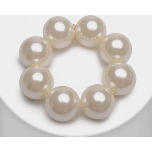 N38 round big pearl bracelet for women statement new fashion jewelry gift with box dropshipping