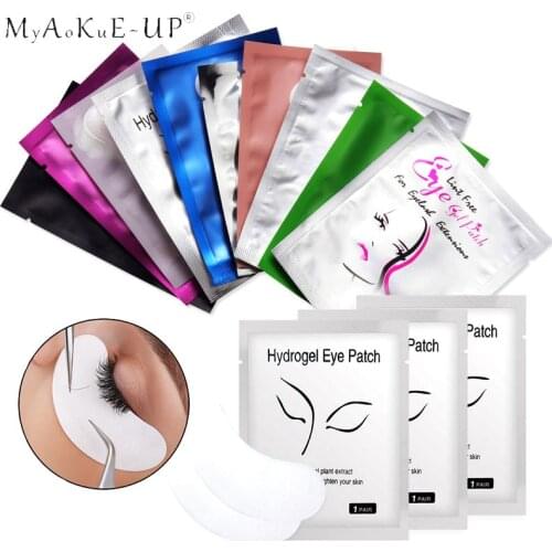 50pcs Eye Under Eye Pads Eyelash Extension Patches Natural Hydrogel Eyelash Extension Supplies Gel Professional Tools