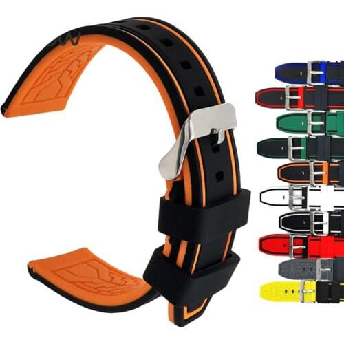 20MM22MM Watch bands for Xiaomi AMAZFIT Pace Stratos 3 2 2s strap Silicone Strap for Amazfit GTR 47MM bracelet Soft Wrist Correa