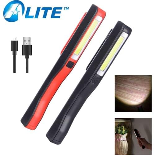 TMWT Multifunction Pocket Emergency Pen Flashlight USB Rechargeable Work Light Portable Cob LED Pen Light