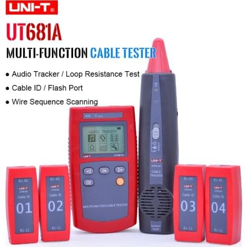 UNI-T UT681A Multi-functional Network Tester Cable Finder Set with Loop Resistance Test and Wire Sequence Scanning