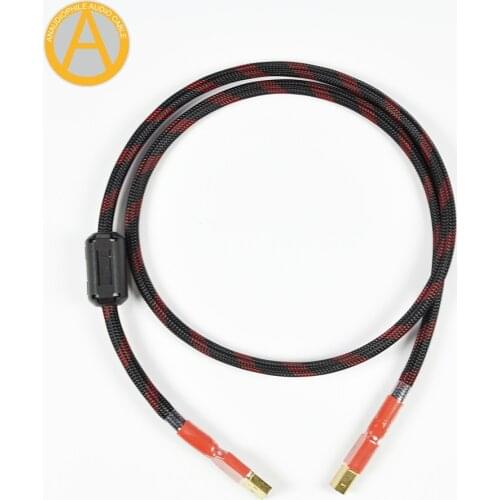 ANAUDIOPHILE UC03 USB Cable USB Type A To B Cable 4N OFC 99.99% Purity For DAC Amanero XMOS USB Interface Laptop PC Hi-Fi