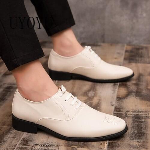 UYOYU Men's Patent Leather Shoes