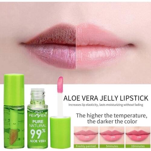 Moisture Lip Balm Long-Lasting Natural Aloe Vera Lipstick Color Mood Changing Long Lasting Moisturizing Lipstick Anti Aging