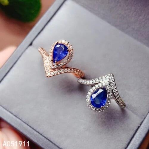 KJJEAXCMY fine jewelry natural sapphire 925 sterling silver new gemstone women ring support test fashion